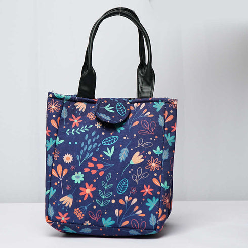 Floral Printed Lunch Bag With Handle