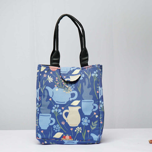 Floral Printed Lunch Bag With Handle