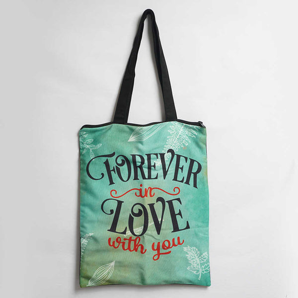 Forever In Love With You Printed Tote Bag