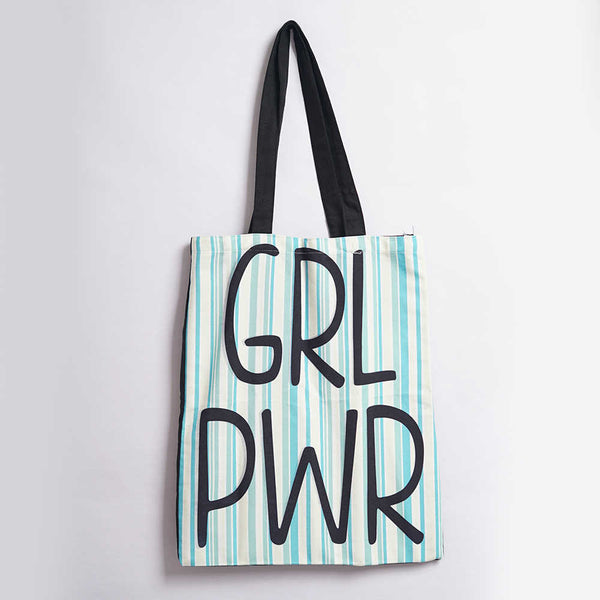 GRL PWR Printed Tote Bag