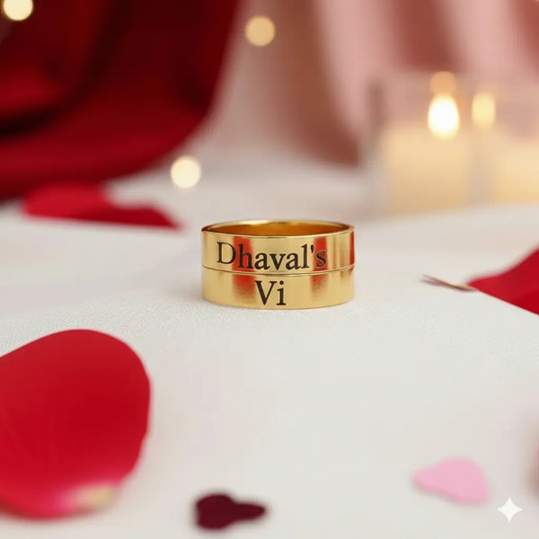 Personalised Couple Name Ring | Valentines Day Gift