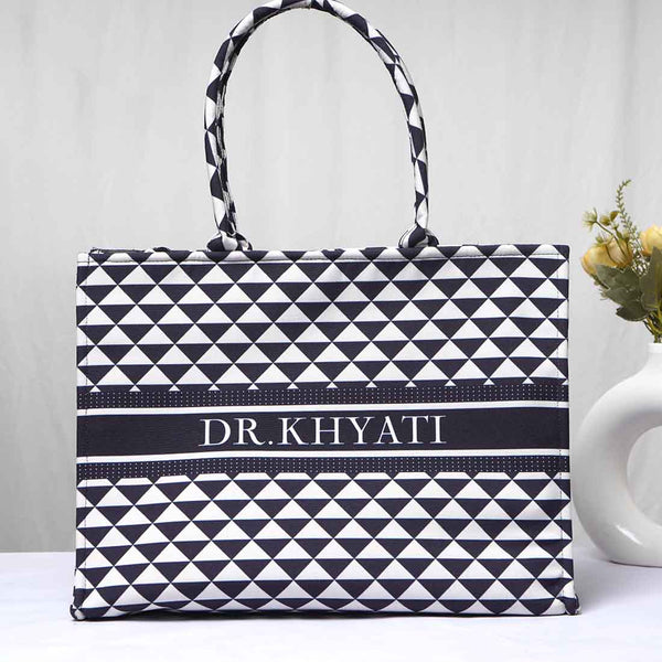 Geometric Personalised Box Bag - Uncommongifts.in