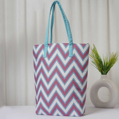 Geometric Printed Oversized Shopper Tote Bag - Uncommongifts.in