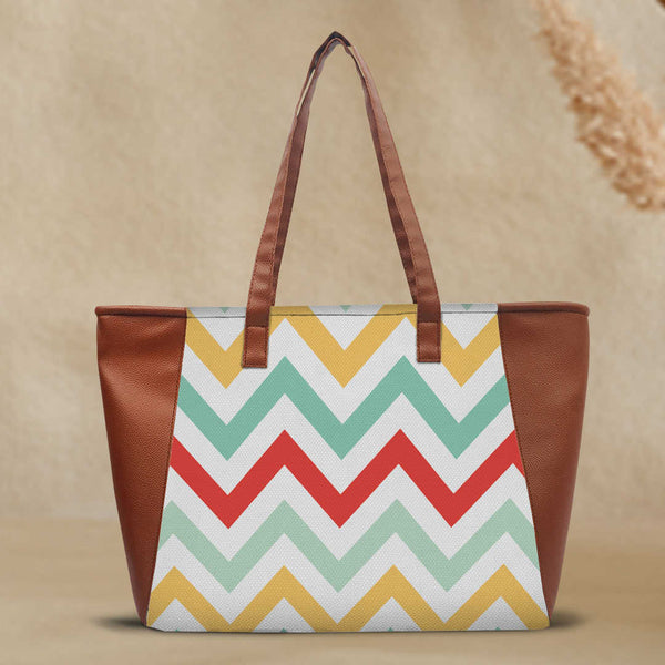 Geometric Printed Shopper Shoulder Tote Bag - Uncommongifts.in