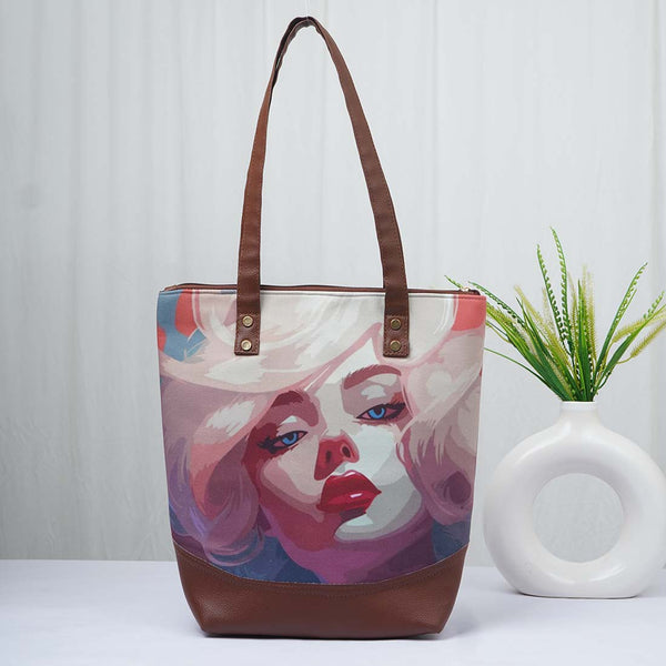 Girl Printed Oversized Shopper Tote Bag - Uncommongifts.in