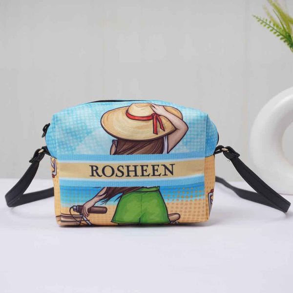 Girl Printed Personalised Sling Bag