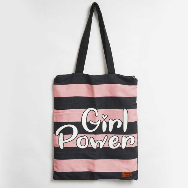 Girl Power Printed Tote Bag
