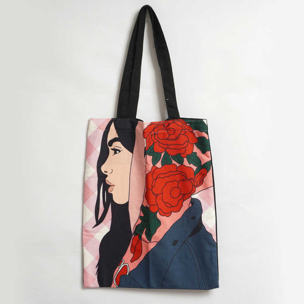 Girl Printed Tote Bag