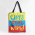 Girls Run The World Printed Tote Bag