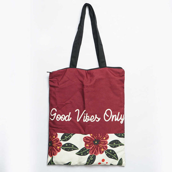 Good Vibes Only Printed Tote Bag
