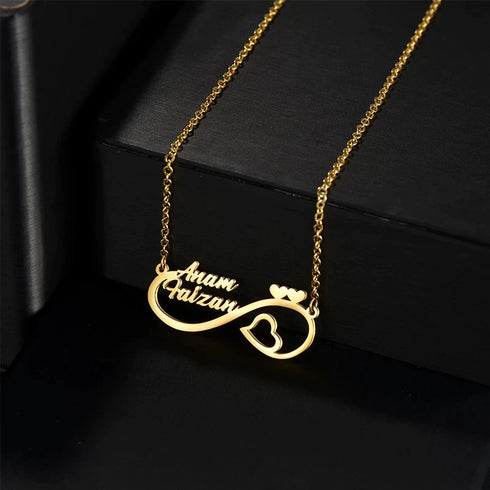Personalised Infinity Double Name Pendant - Uncommongifts.in