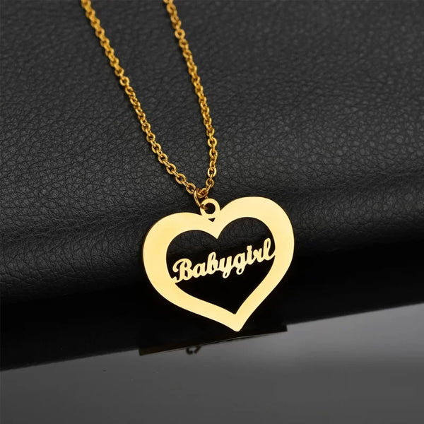 Personalised Heart Name Pendant - Uncommongifts.in