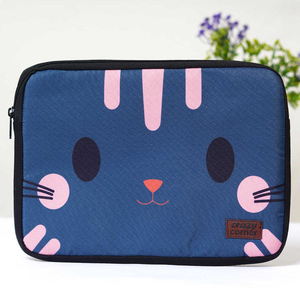 Gray Cat Printed Laptop Sleeve/Cover 11 inch