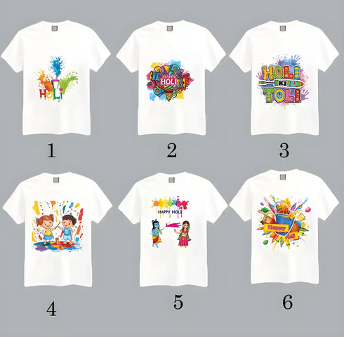 Happy Holi Personalized Printed Holi T-Shirt