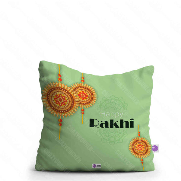 Happy Rakhi Printed Cushion For Rakhi - Uncommongifts.in