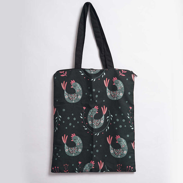 Hen Printed Tote Bag