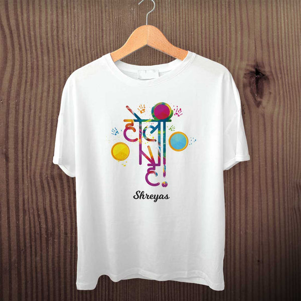 Holi Hai Personalized Printed T-Shirt - Uncommongifts.in