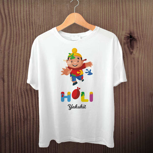 Holi Personalized Printed T-Shirt - Uncommongifts.in