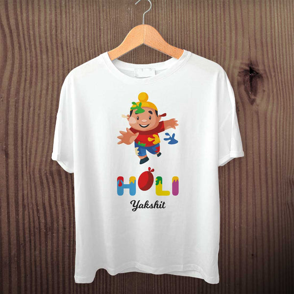 Holi Personalized Printed T-Shirt - Uncommongifts.in