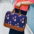 Black Printed Canvas and PU Laptop Bag Fit 15.6 Inch Laptop