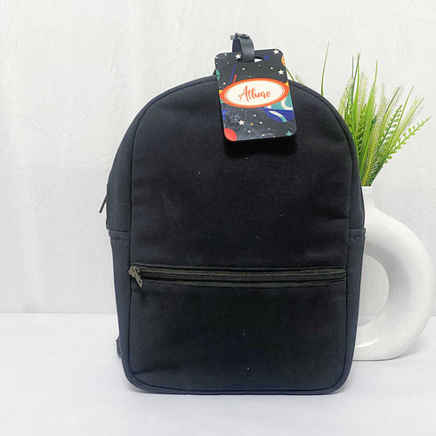 Personalized Black Printed Kids Luggage Tag