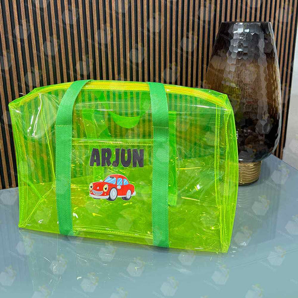 Personalised Kids Jelly Duffle Bag - Green