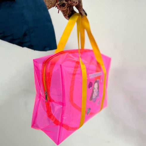 Personalised Kids Swimming Jelly Duffle Bag - Pink