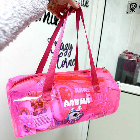 Personalised Kids Jelly Swimming Duffle Bag Combo Gift Set