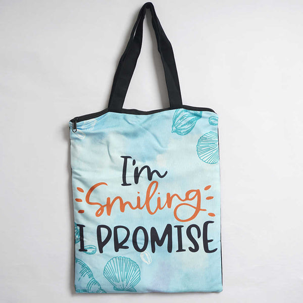 I'm Smiling Printed Tote Bag
