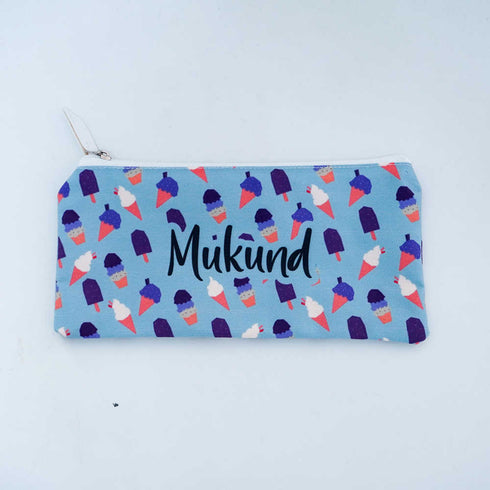 Ice Cream Printed Kids Personalised Pouch