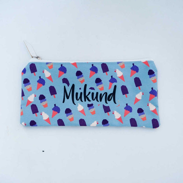 Ice Cream Printed Kids Personalised Pouch