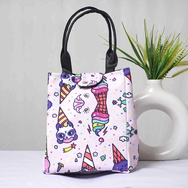 Personalised Ice Cream Printed Lunch Bag With Handle
