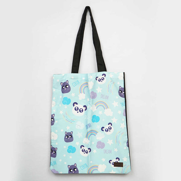 Joyful Panda Printed Tote Bag