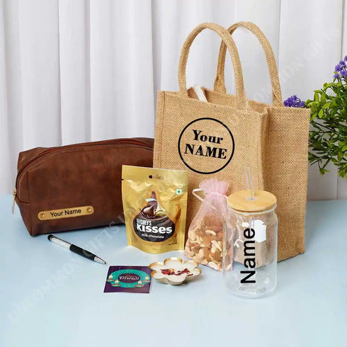Jute Bag Diwali Combo Gift Set