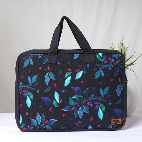 Leaf's Printed Canvas Laptop Bag