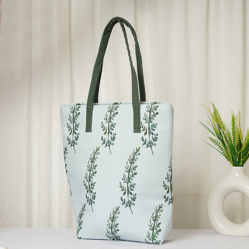 Leaf's Printed Oversized Shopper Tote Bag - Uncommongifts.in