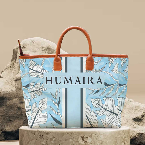 Leaf's Printed Personalised Luna Handbag