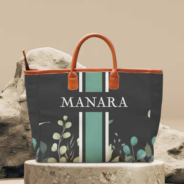 Leaf's Printed Personalised Luna Handbag