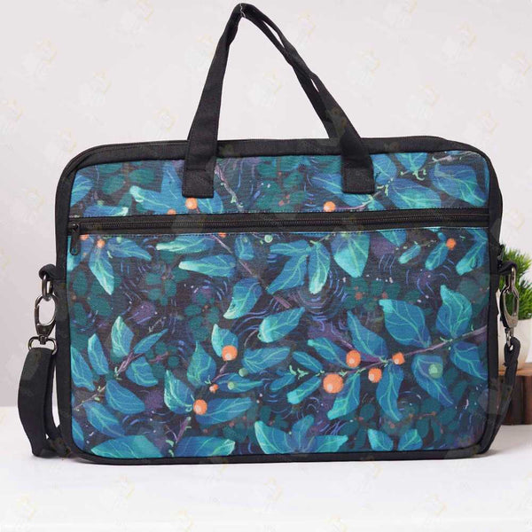 Leaf's Printed Canvas Laptop Bag - 15.6 inch