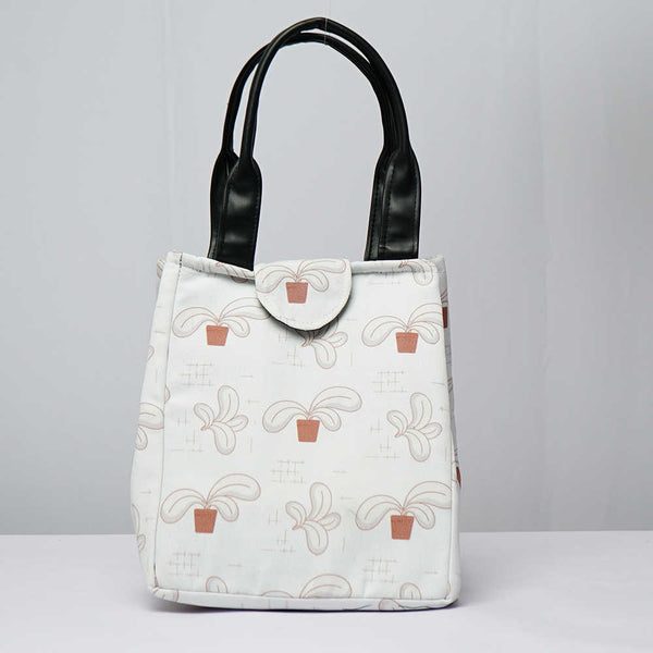 Leaf's Printed Lunch Bag With Handle