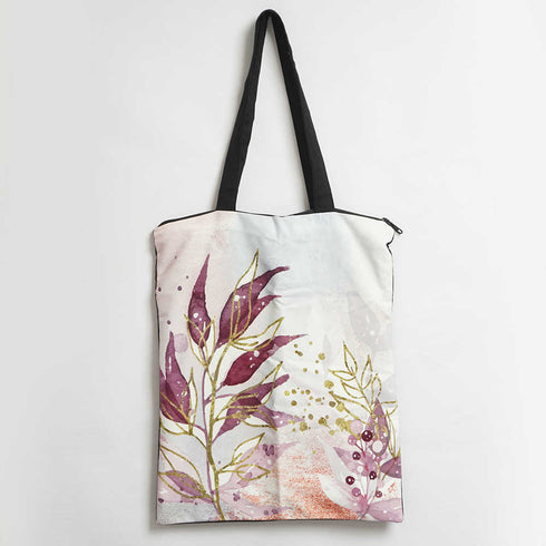 Leaf's Printed Tote Bag
