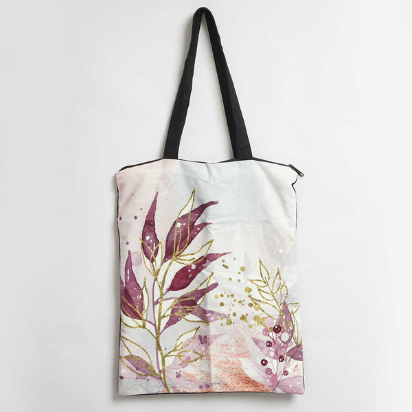 Leaf's Printed Tote Bag