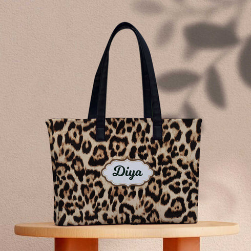 Leopard Print Office Bag - Uncommongifts.in