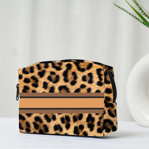 Leopard Printed Personalised Box Pouch - Uncommongifts.in