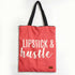 Lipstick & Hustle Printed Tote Bag