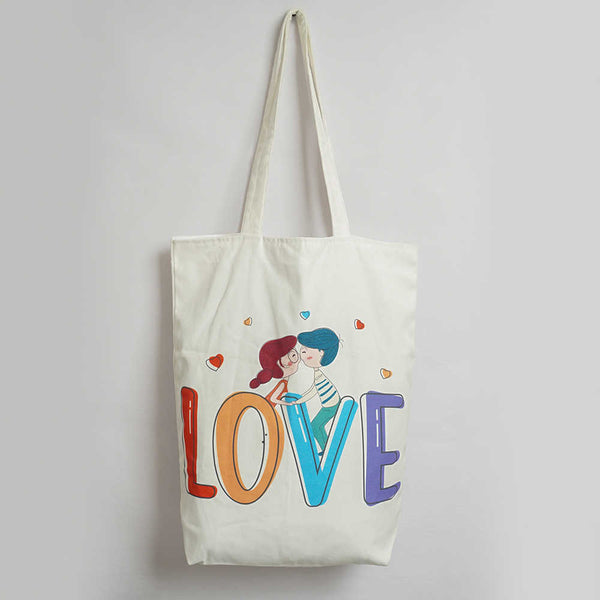 Love Printed Tote Bag