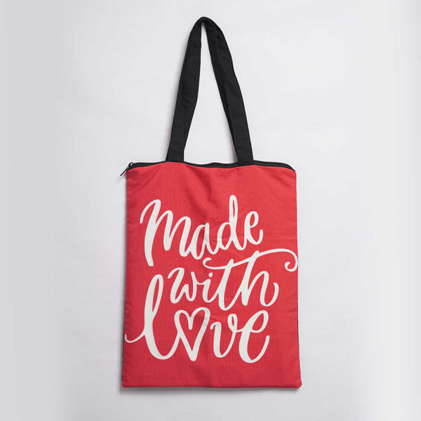 Made With Love Printed Tote Bag