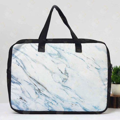Marble Printed Canvas Laptop Bag - 15.6 inch