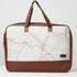 Marble Printed Canvas & PU Laptop Bag Fit 15.6 Inch Laptop