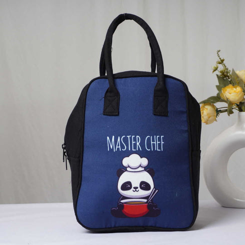 Master Chef Panda Printed Canvas Lunch Bag - Uncommongifts.in
